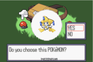 choosing pokemon in the onyx blue version