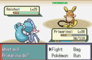 raichu and primarina in moon emerald