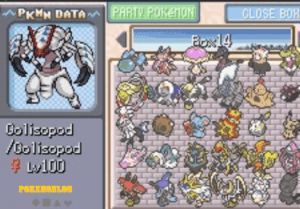 Pokemon Data display scene