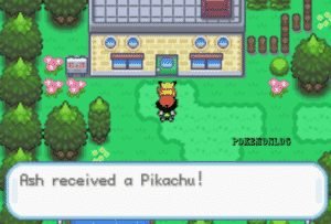 ash recieved pikachu in adventure version