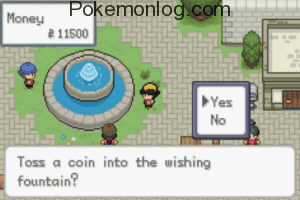 toss a coin into the wishing fountain