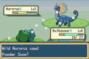 Wild Aurorus used powder snow