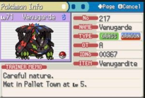 Pokemon info of Venugarde