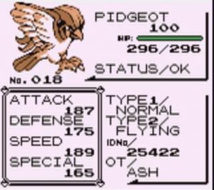 Pidgeot status