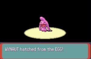 Wynaut hatched from the Egg