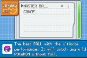 master ball to choose