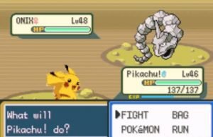 Onix and Pikachu