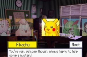 Pikachu displaying